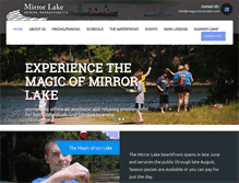 Tablet Screenshot of magicmirrorlake.com